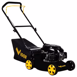 Vigor Tagliaerba V-2040, Tagliaerba a spinta, 4,1 cm, 40 L, Antiurto, Nero, Giallo, Benzina