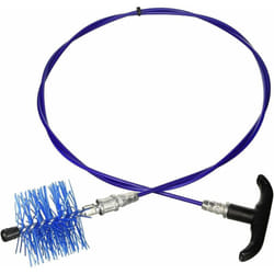 Kit spazzacamino d80mm per pulizia tubi stufa a pellet asta flessibile 200cm