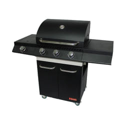 Barbecue a gas sandrigarden 'sg canada' con cottura a pietra lavica 3 bruciatori 125x54x110 cm