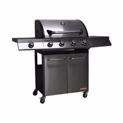 Barbecue a gas Brasile 4 fuochi e fornello laterale, 130x54x110 cm - Sandrigarden.Barbecue a gas Brasile con potenza 16 kW di ...