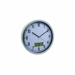 Orologi da parete vigor dali Analogico, corpo in plastica Schermo lcd con giorno, data e temperatura interna 0/+50°C Funziona ...