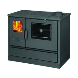 Blinky - Cucina a Legna con forno Lina con Porta Vetro Antracite