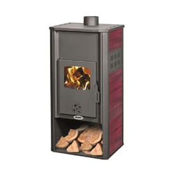 Iperbriko - Vigor Blinky Stufa Acciaio Varese con Caldaia Rosso
