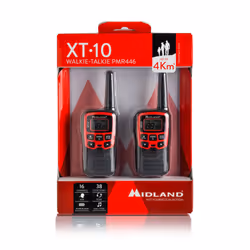 Midland XT10 ricetrasmittente 16 canali 446.00625 - 446.09375 MHz Nero, Rosso - Vista aggiuntiva 4