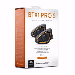 Midland BTX1 Pro S interfono da moto 800 m Nero, Arancione - Vista aggiuntiva 5