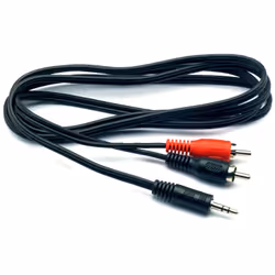G&BL ELJ30S, 3.5mm, Maschio, 2 x RCA, Maschio, 3 m, Nero, Rosso
