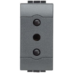 Bticino - Presa 2p+t 10a 250 vac interasse 19mm alveoli schermati antracite