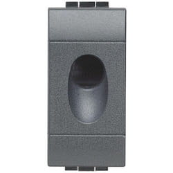 Falso polo con uscita semplice con foro 9mm antracite Bticino l4953