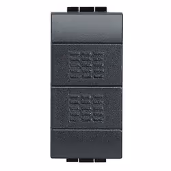 Doppio pulsante Bticino LivingLight: Tensione: 250 Vac Corrente In: 10 Ampere 1 modulo Tipo di contatto: 2 (1P/NO)+(1P/NO) Co ...