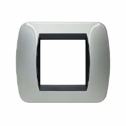 caratteristiche placca 2 moduli alluminio Larghezza 93mm Serie Livinglight Altezza 80mm Colore alluminio chiaro