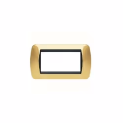 Placca 4 moduli della serie civile Living International. Colore: ORO VERO