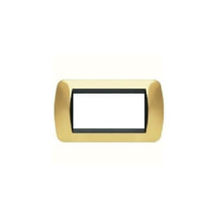 Livinglight placca 4 moduli colore oro cornice oro l4804or - Bticino