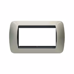 Serie Livinglight Placca 4 moduli Dimensioni: larghezza 140mm; altezza 80mm Colore: titanio chiaro