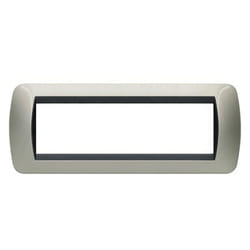 Living International placca 7 moduli titanio chiaro L4807TC - Bticino