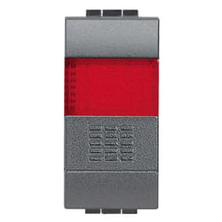 Pulsante Bticino LivingLight antracite 1P con portalampada L4038R