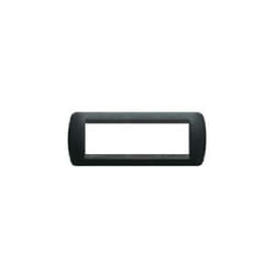 Bticino living international placca 7 moduli in plastica colore acciaio scuro l4807pa
