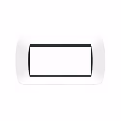 Placca 7 moduli in plastica della serie civile Living International. Colore: BIANCO