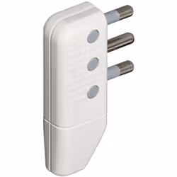 bticino S2468TA, 250 V, 16 A, Bianco, Maschio, CEI 23-50