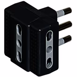 bticino Kit adatt.tris bipasso 16a gri, 250 V, 16 A, Antracite, Plastica, Femmina/Femmina, CEI 23-50
