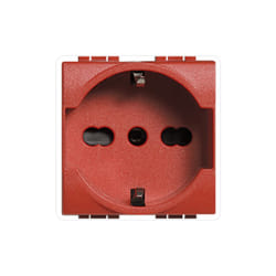 Bticino - L4140/16R - living int - presa std tedesco/italiaP30red