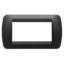 Living International placca 4 moduli grafite nero L4804GFN - Bticino