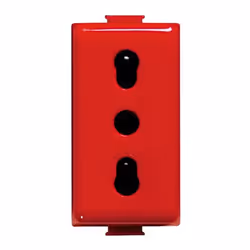 Bticino Matix, TT presa bipasso rossa 10/16A. Caratteristiche tecniche Serie: Matix Articolo: A5180R Interasse: 19 e 26 mm Co ...