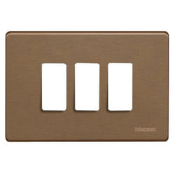 Placca per interruttori Bticino Magic 3 posti bronzo TIC503/3/BR