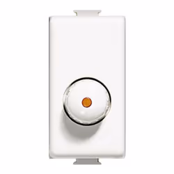 Dimmer a manopola Bticino Matix bianco. Il dimmer serve per regolare l'intensità delle luci a incandescenza (No LED o risparm ...