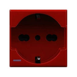 Bticino - presa std tedesco/italiano red axolute h4140/16r