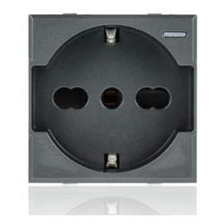 HS4140/16 - Presa Standard Tedesco e Bipasso 10/16A 250 v Ac - Antracite - Axolute - Bticino