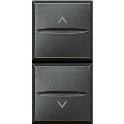 Doppio tasto commutatore 1-0-2 Bticino Axolute assiale antracite HS4027