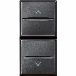 Pulsante doppio 1P NO + 1P NO 10A - 250 Vac interbloccato - antracite Axolute HS4037. Pulsante doppio 1P NO + 1P NO 10A - 250 ...