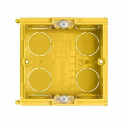 scatola 2 moduli da incasso per pareti e soffitti in muratura, dimensioni 71 x 71 x 53,5 mm