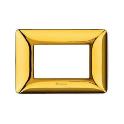 Matix placca 3 moduli tecnopolimero colore oro lucido am4803gor - Bticino