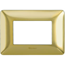 Placca 3p oro satinato serie matix am4803gos - Bticino