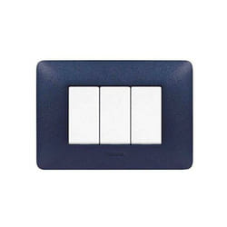 Placca Bticino Matix 3 moduli blu mercurio AM4803TBM