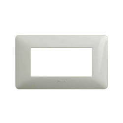 bticino Placca 4 moduli Bianco Matix, colore Bianco