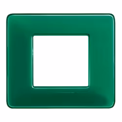 Placca 2 posti Bticino Matix per supporto 500SM2A, colore: smeraldo. Non è possibile installare la placca su altre serie Btic ...