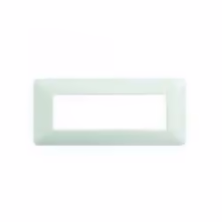 Placca 6 moduli, in tecnopolimero, colore ghiaccioScheda tecnica: Numero di unità 6 Materiale Plastica Colore Bianco Con cope ...