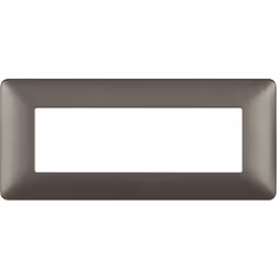 Placca 6 posti Bticino Matix per supporto 506LSA, colore: IRON. Non è possibile installare la placca su altre serie Bticino m ...