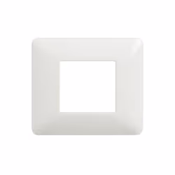 Placca 2 moduli bianca in tecnopolimero serie MATIX per supporti 500SM2A