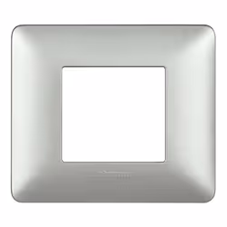 Placca 2 posti Bticino Matix per supporto 500SM2A, colore: SILVER. Non è possibile installare la placca su altre serie Bticin ...