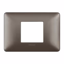 Placca 2 posti centrati Bticino Matix per supporto 503S/2A, colore: IRON. Non è possibile installare la placca su altre serie ...