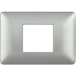 Matix - placca 2p centrati silver AM4819MSL - Bticino