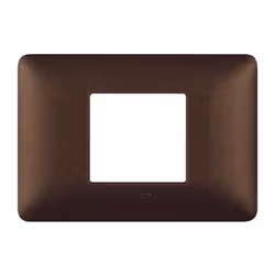 Placca 2 posti centrati Bticino Matix per supporto 503S/2A, colore: MARRONE CAFFE'. Non è possibile installare la placca su a ...