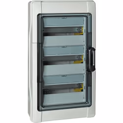 Centralino da parete in polistirene antiurto rinforzato IP65 IDROBOARD 3x18 moduli DIN, classe di isolamento II, temperatura  ...