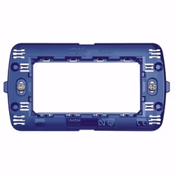 bticino Supporto a 4 moduli, Blu, Plastica, Tradizionale, Bticino, S504EF, 1 pz