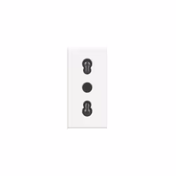 Presa 2P+T 10/16A 250 Vac - bipasso interasse 19mm e 26mm - alveoli schermati - bianco