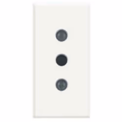 Presa 2P+T 10A 250 Vac interasse 19mm alveoli schermati bianco Caratteristiche tecniche Modello Tipo italiano S/P11 Numero di ...