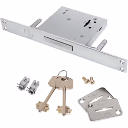 Yale Serratura a chiave Doppia Mappa a tre punti di chiusura per inferriate e cancelletti a fascia con 2 mandate entrata 60mm